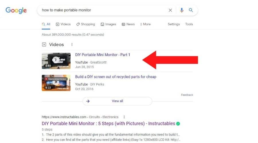 Getting the video ranked for google search